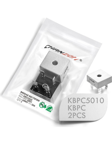 Diodo Rectificador de Puente Chanzon KBPC5010 50A 1000V - 2 Piezas