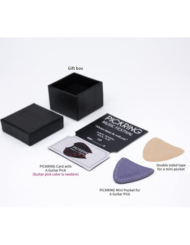 Cartera Mini Pick Pocket de Cuero Genuino para Teléfono Negro