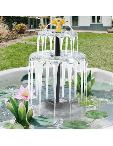Fuente de Agua Solar LAWOHO 2.8W 9V Ajustable para Jardín