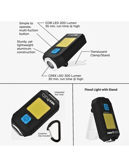 Linterna Recargable NextLED NT-6788 400 Lúmenes USB-C Compacta Linterna Recargable NextLED NT-6788 400 Lúmenes USB-C Compacta