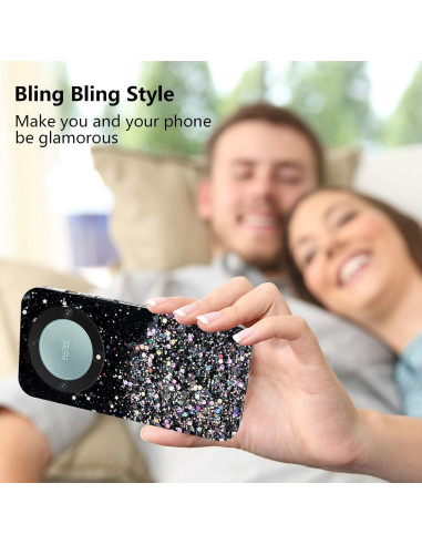 Funda de silicona brillante para Honor Magic 6 Lite - Negro