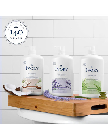 Jabón Corporal Suave Ivory 1.04L Aloe Vera - Sin Colorantes