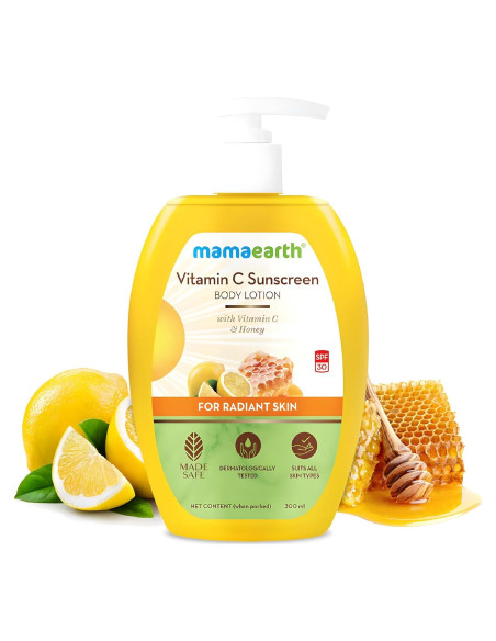 Loción Corporal Solar Mamaearth Vitamina C SPF 30 300ml
