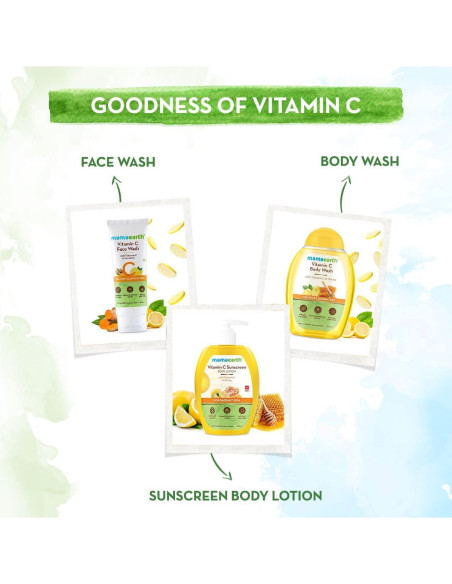 Loción Corporal Solar Mamaearth Vitamina C SPF 30 300ml