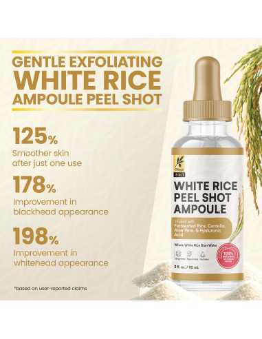 Ampoule Exfoliante de Arroz Okaga 90 mL - Piel Suave y Brillante