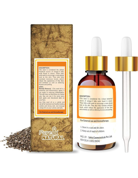 Aceite de Semilla de Chía Crysalis 30ml - Puro y Natural Aceite de Semilla de Chía Crysalis 30ml - Puro y Natural