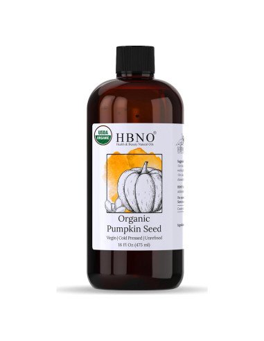 Aceite de Semilla de Calabaza Orgánico HBNO 475ml - Ideal para Cuidado de la Piel