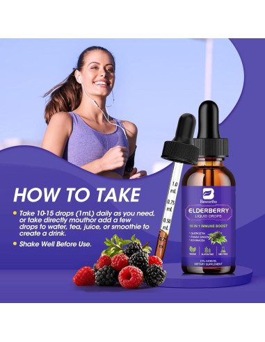 Jarabe de Saúco B BEWORTHS 59 ml con Vitamina C y Zinc