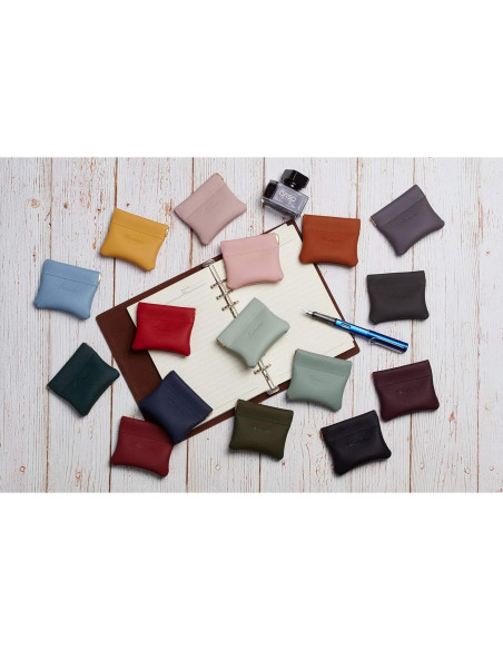 Billetera de Monedas de Cuero Travelambo 2 Pcs Compacta Billetera de Monedas de Cuero Travelambo 2 Pcs Compacta