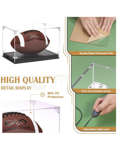 Estuche para Fútbol GYaozii con Luz LED y Base de Madera