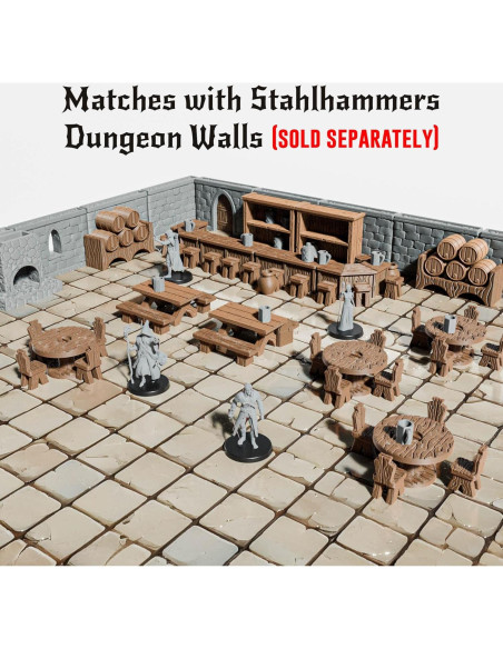 Juego de Terreno de Taberna STAHLHAMMERS - 70 Piezas 28mm Juego de Terreno de Taberna STAHLHAMMERS - 70 Piezas 28mm
