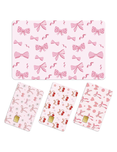Skin para Tarjeta de Crédito AFRITEE Lazos Rosa 4 Pcs Skin para Tarjeta de Crédito AFRITEE Lazos Rosa 4 Pcs