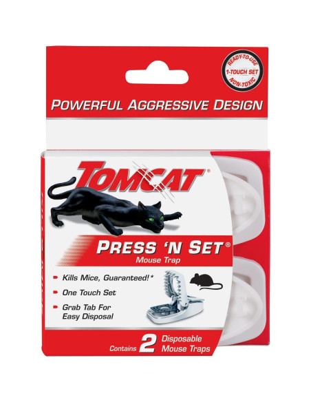 Trampa para Ratones Tomcat Press 'N Set, 4 Unidades Trampa para Ratones Tomcat Press 'N Set, 4 Unidades