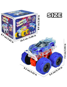 Coche de Acrobacias LED TQBYNJ para Niños 3 a 6 Años Azul 2