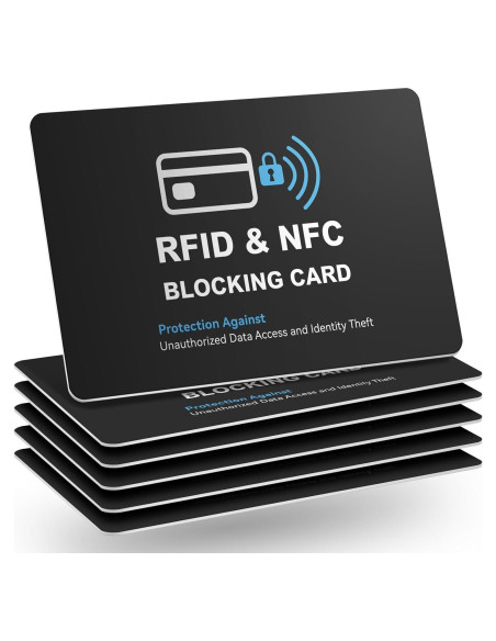 Paquete de 6 Tarjetas Bloqueadoras RFID Runzoos - Protección Segura Paquete de 6 Tarjetas Bloqueadoras RFID Runzoos - Protección Segura
