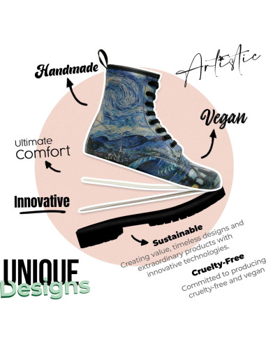 Botas Largas DOGO para Mujeres - Cuero Vegano Noche Estrellada