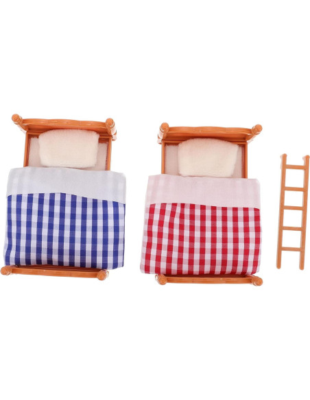 Cama Literas Miniatura Veemoon para Casa de Muñecas 1:12 Cama Literas Miniatura Veemoon para Casa de Muñecas 1:12