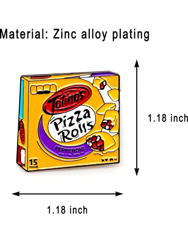 Pin de Esmalte para Solapa SKYFENGCN - Pizza Rolls 3cm