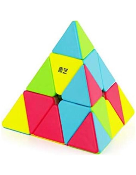 Cubo de Velocidad CuberSpeed QiMing Pirámide Sin Etiquetas 10cm Cubo de Velocidad CuberSpeed QiMing Pirámide Sin Etiquetas 10cm