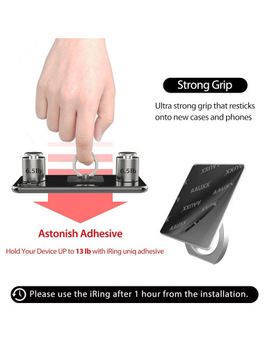 Soporte para Anillo de Teléfono AAUXX iRing Negro Mate