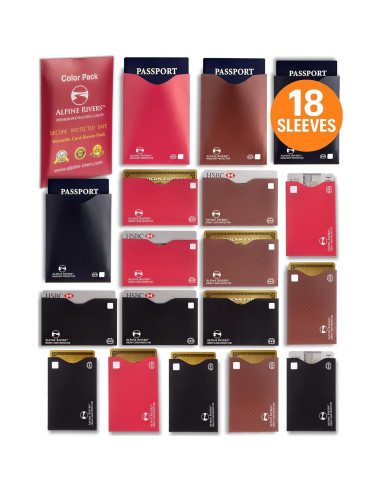 Set de Mangas Bloqueadoras RFID Alpine Rivers 18 Piezas