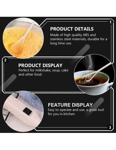 Espumador de Leche Eléctrico MAGICLULU 20.3 cm - Batidor de Café