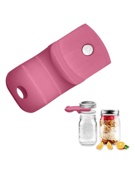 Abridor de Tarros Mason LXLO Rosa Durazno, Ergonomico y Magnético Abridor de Tarros Mason LXLO Rosa Durazno, Ergonomico y Magnético