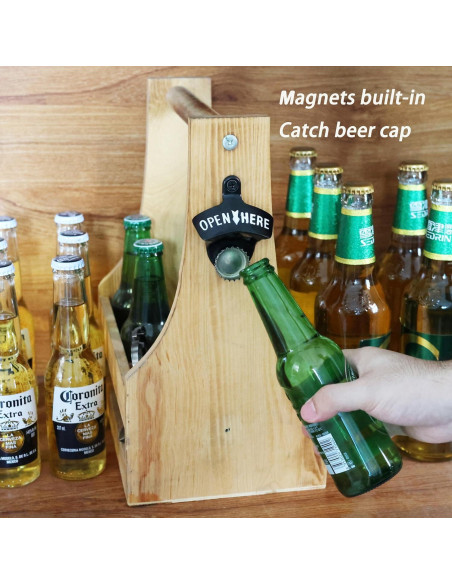 Abrebotellas Magnético Jumiok Montado en Pared Negro Blanco Abrebotellas Magnético Jumiok Montado en Pared Negro Blanco