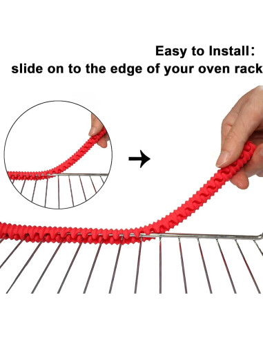 Protectores de Rejilla de Horno Silicona Apvok 35.56 cm Rojo
