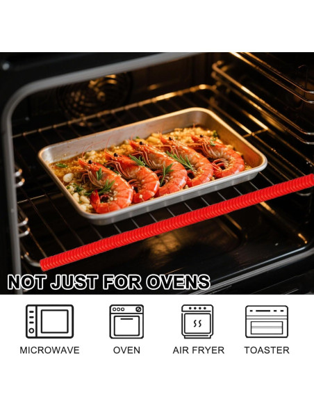 Protectores de Rejilla de Horno Silicona Apvok 35.56 cm Rojo Protectores de Rejilla de Horno Silicona Apvok 35.56 cm Rojo