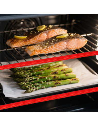 Protectores de Rejilla de Horno Silicona Apvok 35.56 cm Rojo