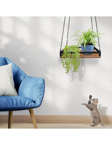Soporte de Plantas Colgante Lilybud 40.6 cm MDF Metal Amarillo Soporte de Plantas Colgante Lilybud 40.6 cm MDF Metal Amarillo