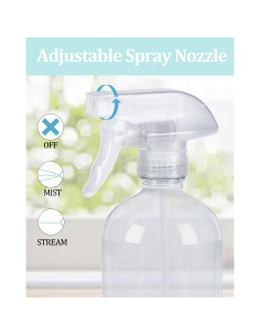 Paquete de 2 Botellas Spray de Vidrio 473 ml TERESRY Blancas 2