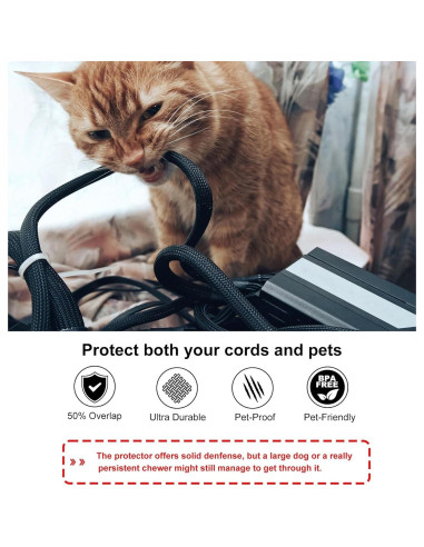 Protectores de Cables Secbolt 3.05m Negro para Mascotas