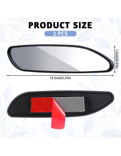 Espejo Convexo de Punto Ciego KALIONE 13.5 cm Ajustable - 2 Piezas 2