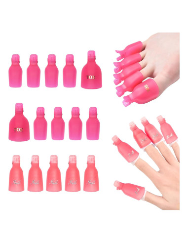 Kit de Clips Removedores de Esmalte de Uñas de Gel 20 Piezas