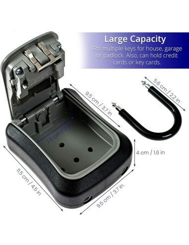 Caja de Seguridad Portátil Fortis Lock - Combinación Reajustable