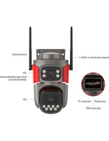 Cámara de Seguridad VSTARCAM 4MP Doble Lente Exterior WiFi