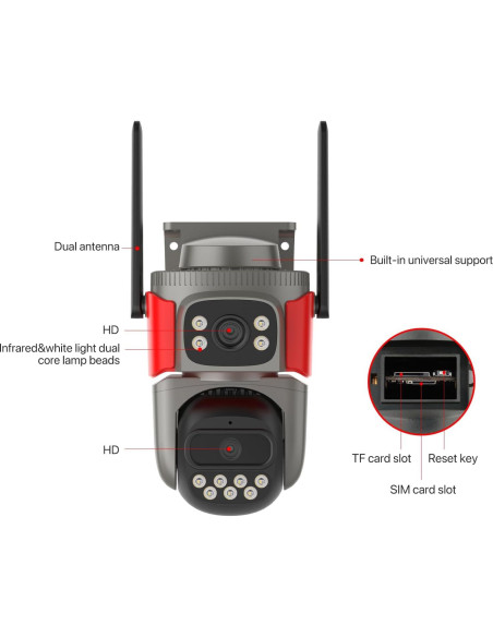 Cámara de Seguridad VSTARCAM 4MP Doble Lente Exterior WiFi Cámara de Seguridad VSTARCAM 4MP Doble Lente Exterior WiFi