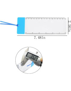 Regla con Lupa 3X BdiliUSA - 6 Piezas, 190x65mm 2
