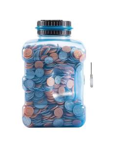 Hucha Digital Thyggzjbs 4.2L con Contador LCD para Monedas