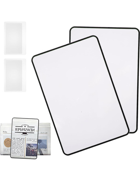 Lupa de Aumento 3X Ptwola - 4 Pcs Lentes Fresnel para Lectura Lupa de Aumento 3X Ptwola - 4 Pcs Lentes Fresnel para Lectura