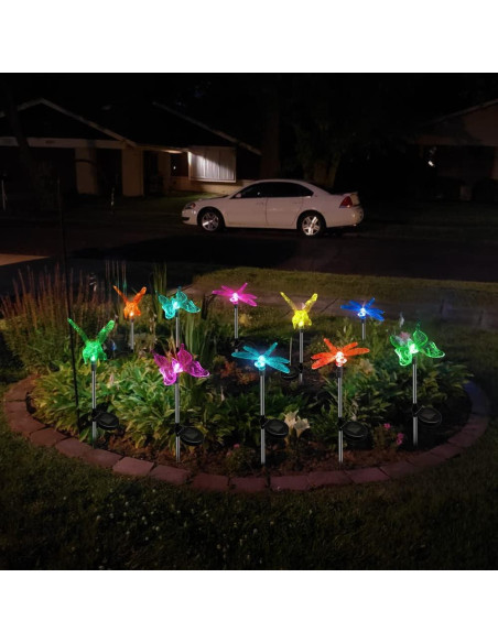 Luces de Jardín Solares Anordsem - 6 Cabezas LED Impermeables Luces de Jardín Solares Anordsem - 6 Cabezas LED Impermeables