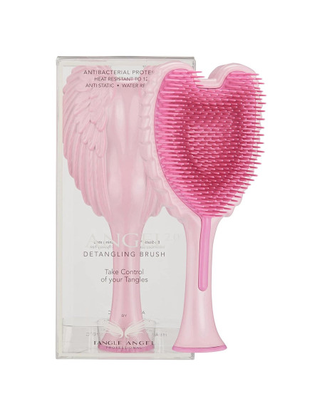 Cepillo Desenredante Tangle Angel Rosa Brillante 19cm Antiestático Cepillo Desenredante Tangle Angel Rosa Brillante 19cm Antiestático