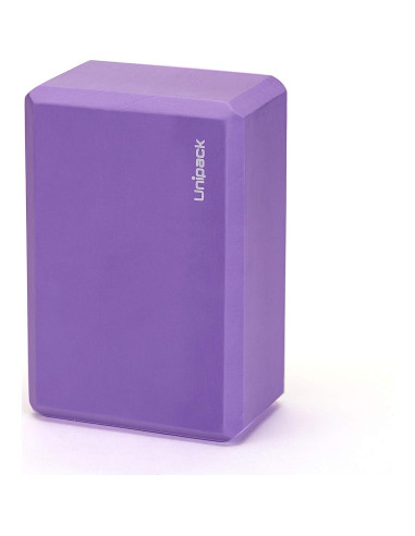 Bloques de Yoga Unipack 2PK Morado EVA Alta Densidad 23x15x10cm