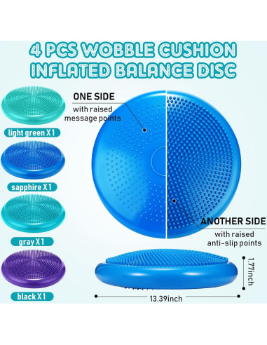 Cojines Inestables Sotiff 4 Pcs para Niños y Adultos 34cm