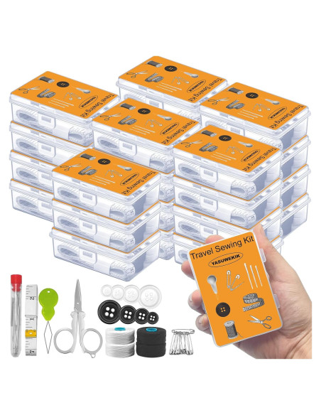 Paquete de 24 Kits de Costura de Viaje Mini Yasuwekik Paquete de 24 Kits de Costura de Viaje Mini Yasuwekik