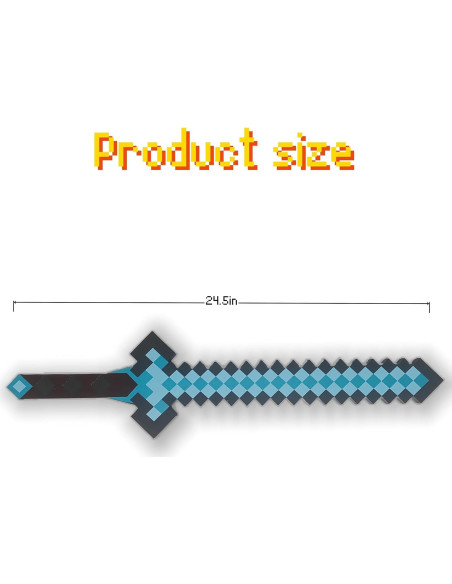 Conjunto de Armas Pixel Miner - Espada Retráctil ABS 60 cm Conjunto de Armas Pixel Miner - Espada Retráctil ABS 60 cm