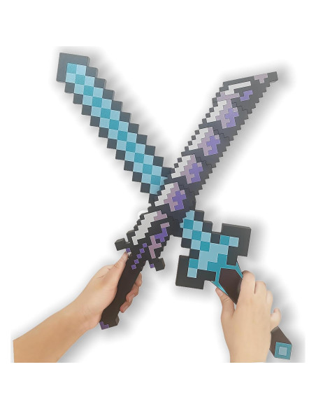 Conjunto de Armas Pixel Miner - Espada Retráctil ABS 60 cm Conjunto de Armas Pixel Miner - Espada Retráctil ABS 60 cm