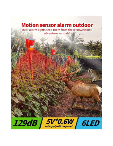 Alarma de Movimiento Solar ChunHee 129dB IP65 para Exterior